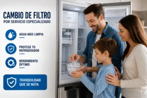 Cambio de filtro de agua de refrigerador